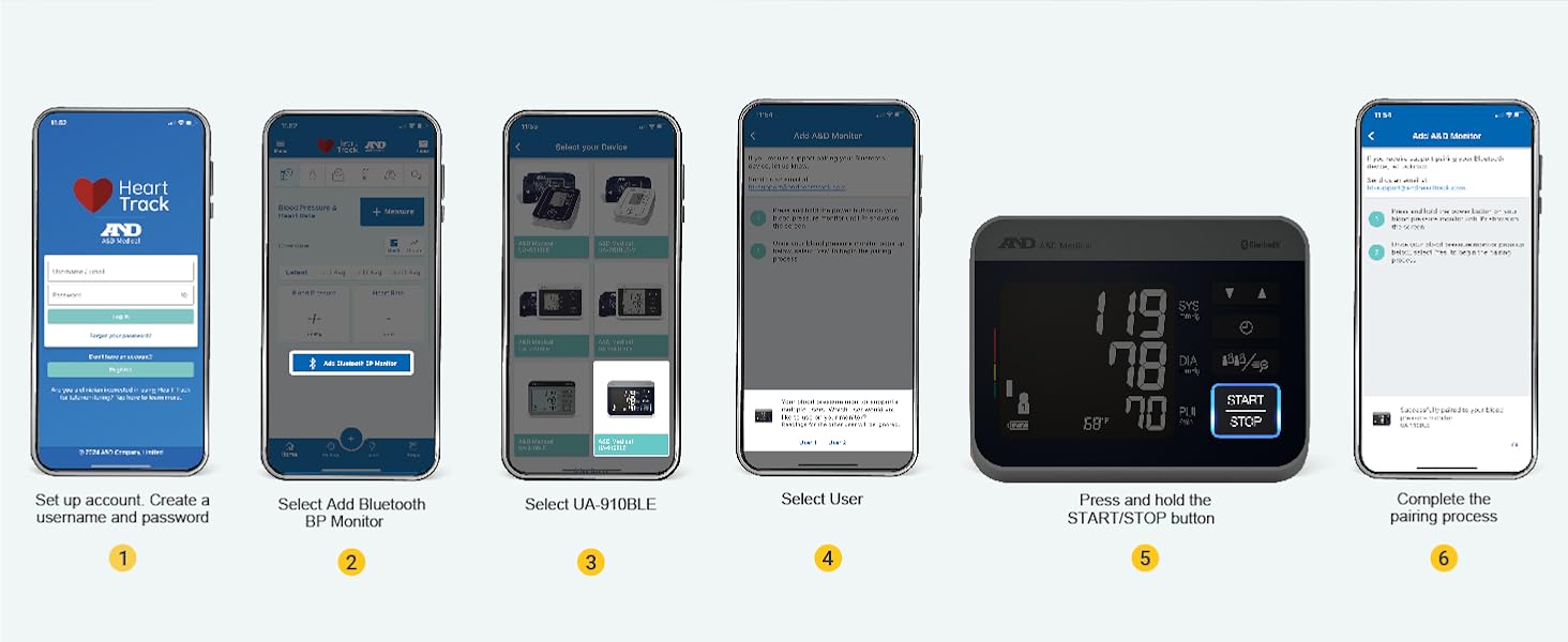how to connect 910 percision check to heart track app