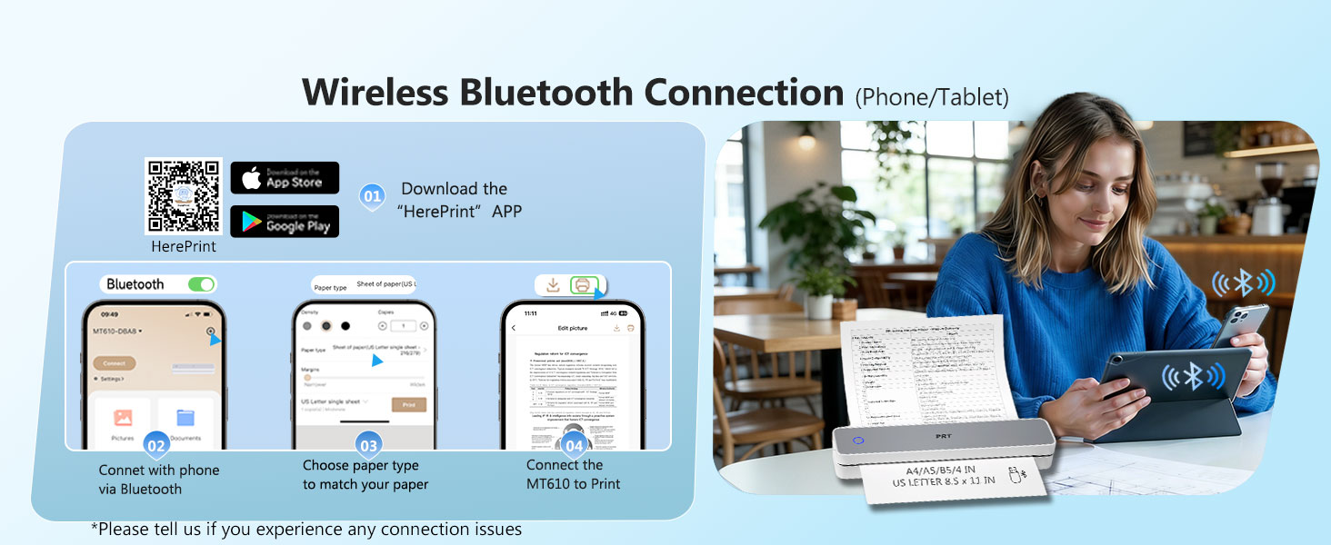 PRT Inkless Portable Printer for Travel