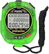 FCXJTU Sports Stopwatch Timer, 10 Lap/Split Memory Digital Stopwatch Countdown Timer with 12/24 H...