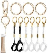 LUCKINEE Lip Balm Key chain Silicone Ring Holder Cap with Metal Keychain Compatible with Laneige,...