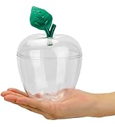 HANZE Large Clear Apple Container, Christmas Decorations Apple Shaped Candy Toy Gift Filling Cont...