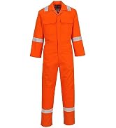 Portwest UBIZ5ORRXXL Regular Fit Bizweld Iona Coverall, XX-Large, Orange