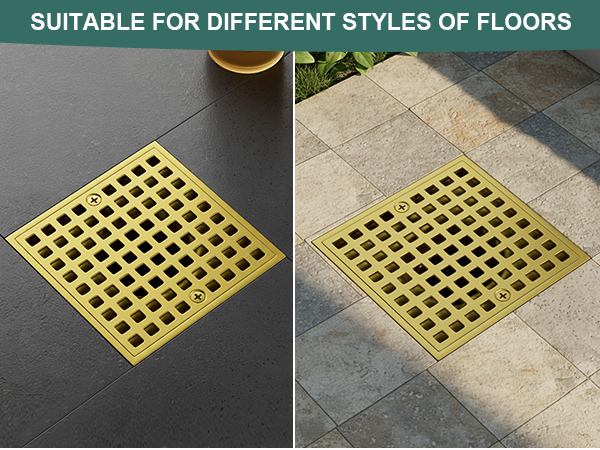 Brushed Gold Shower Drain Cover