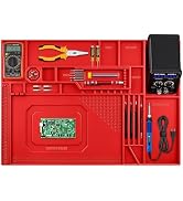 Large Soldering Mat, Premium Heat Resistant 932°F Magnetic, 21.6'' x 15'' Electronics Repair Work...