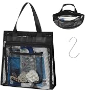 F-color Mesh Shower Caddy Portable Hanging - 3 Pockets Small Shower Bag Tote for Camping, Gym, Tr...