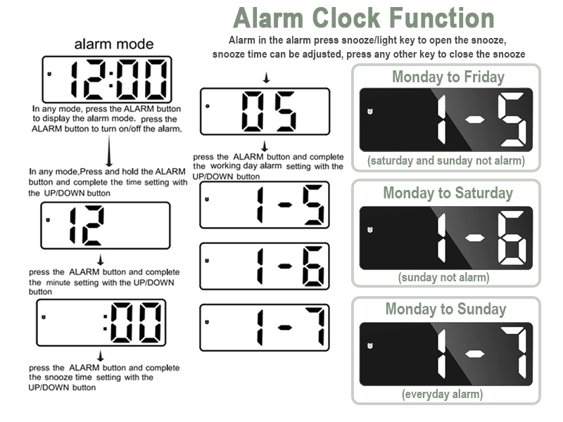 6.7" Digital Alarm Clock for Kids