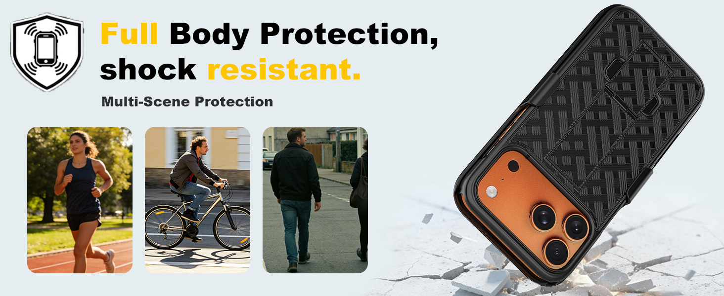 Ailiber Compatible for iPhone 17 Pro Max Case Holster with Screen Protector