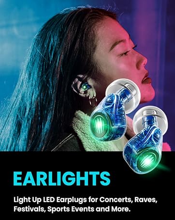 Eargasm Earlights Light Up Earplugs