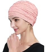 Womens Viscose Beanie Lace Turban Soft Sleep Cap Chemo Hats