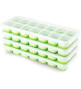 Ice Cube Trays 4 Pack, Airabc Silicone Ice Cube Trays with Removable Lid, Easy-Release Flexible 1...