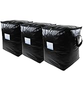 3 Pack 91L Storage Bags for Clothes, Moving Bags Heavy Duty Extra Large with Reinforced Handle, S...