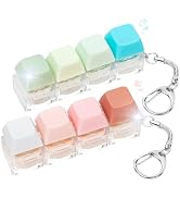 Keyboard Clicker Fidget, 2PCS Keyboard Fidget Toy Silent Clicker Fidget Keychain Clicky Keyboard ...