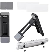 CRASPIRE 2Pcs Black Alloy Foldable Keyboard Riser Stand for Desk Adjustable 3 Tilt Angle Mini Lap...