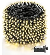 1000 LED Christmas Lights Outdoor Indoor, Super Long 330 FT Green Wire Plug In String Lights with...