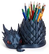 LehuoMaker 3D Printed Dragon Pencil Holder for Desk, Removable Dragon Egg Pen Holder, Cute Pencil...