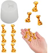 Cute Tiny Giraffe Figurines Resin Silicone Mold Micro Dollhouse Animal Epoxy Casting Mold for DIY...