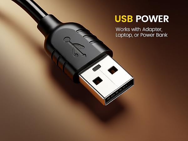 Glocusent clip on Light with USB Powered for Continuous Use (No Battery Required)