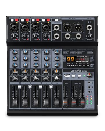 6 channel audio mixer