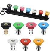 Yasdyri Pressure Washer Tips Universal Pressure Pressure Washer Nozzle Tips Holder Set of 7 Power...