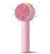 Facial Cleansing Brush, Electric Silicone Face Scrubber with Automatic Foaming & 5 Speeds, IPX7 W...