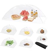 HBlife 7 Pack Pop-Up Mesh Food Cover Tent for Outside, 4 Sizes Reusable and Collapsible Outdoor F...