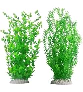 kathson 2PCS Extra Large Artificial Aquarium Plants,23 Inches Tall Fish Tank Decorations Plant Pl...