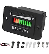 Yooreal 36V Battery Fuel Gauge Indicator,Battery Capacity Monitor for Lead-Acid Battery (Not Incl...