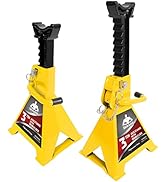 Jack Boss Car Jack Stands 3 Ton (6,600 LBs) Capacity, Extra Reinforced Double Locking Car Lifting...