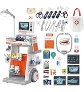 RedCrab Doctor Kit for Kids,32PCS Kids Doctors Play Set with Medical Cart,Stethoscope, Thermomete...