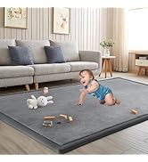 ILPEOD Baby Play Mat for Floor Nursery Rug Muscle Mat Area Rug Playroom Rug 50"x50" Playpen Mat E...