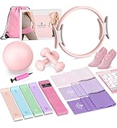NANATI Pilates Kit, Pilates Essential Kit for Women, Pilates Equipment with 14.5" Pilates Ring an...