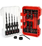 ANGELSWORD Countersink Drill Bit Set, 19 PCS Tapered Drill Bits Counter Sink Drill Bit with 4PCS ...