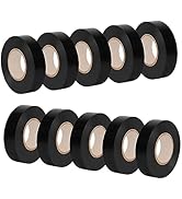 DOPKUSS 10-Pack Black Electrical Tape Waterproof, 3/4 in x 66ft, Industrial Grade UL/CSA Listed H...