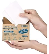 Poesie Travel Laundry Detergent Sheets Fresh Linen 40 Count Liquidless Portable No Waste Laundry ...