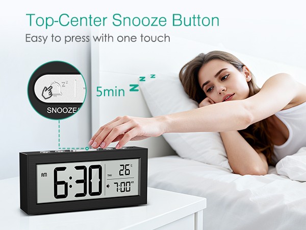 Battery Operated Digital Clock, Digital Alarm Clocks for Bedrooms
