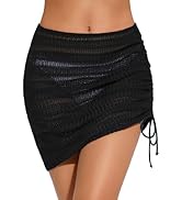 Tournesol Women's Sarong Coverups Short Drawstring Wrap Skirt Beach Sheer Swimsuit Cover Ups Shee...