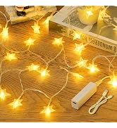 Rechargeable Star Fairy Lights Battery Operated with 8 Modes, 17FT 50LED String Lights Indoor wit...