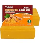 Natural Turmeric Soap Bar for Face & Body – Turmeric Skin Brightening Soap for Dark Spots, Intima...