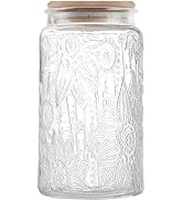 Custde Glass Storage Jars With Airtight Lid, 35oz Canister For Kitchen Counter with Bamboo Lid, b...