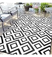 DiiKoo Outdoor Rug Mat for Patio, 8x10ft Waterproof Reversible Plastic Straw Rugs, Camping Carpet...