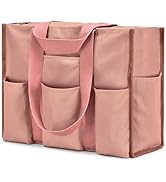 Becokan Large Tote Bag for Women Waterproof with 12 Pockets Top Zipper Closure Utility Teacher Nu...