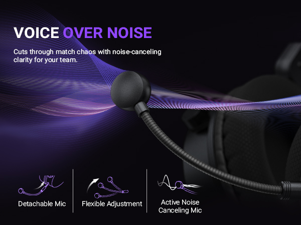 noise canceling and detachable mic
