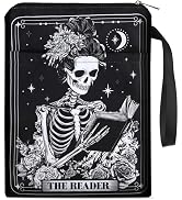 VeloKomo Gothic Book Sleeve Pouch - Skeleton Tarot Books Covers Protector | Waterproof Bookworm A...