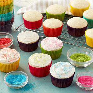 multi colored colorful rainbow standard baking cups cupcake liners 400 count