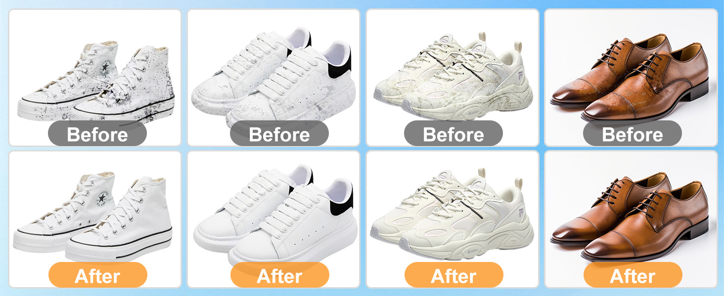 the new white leather shoes