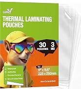 Uinkit 3mil Thermal Laminating Pouches 8.5 x 11", 30Pack Thermal Laminating Sheets for Documents,...