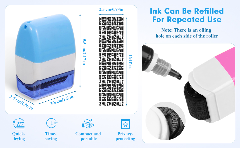 identity theft protection roller stamp