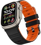 Suphart Bands Compatible with Apple Watch Band 49mm 46mm 45mm 44mm 42mm for Women Men Soft Silico...