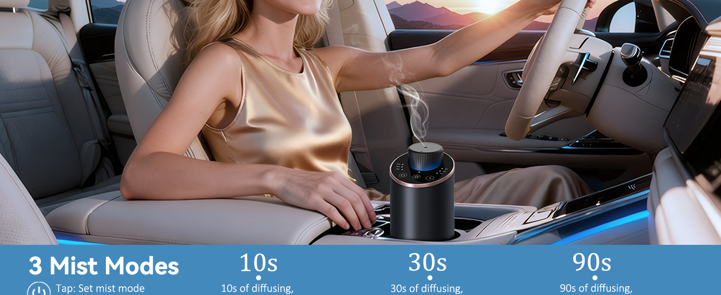 waterless diffuser essential oil scent aromatherapy sentiment portable mini freshener car home room