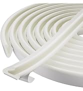 19.7 Ft V-Shape Thin Weather Stripping Door Seal Strip for Doors Frame,Self Adhesive Foam Tape We...